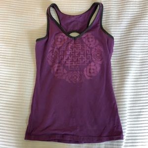 Green Apple Running top with built in bra